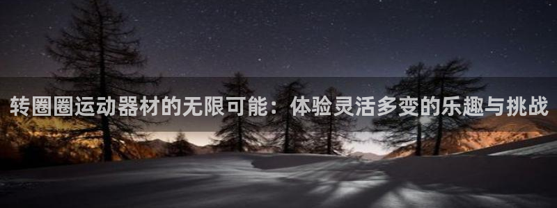 tp官方正版app开户：转圈圈运动器材的无限可能：体验灵活多